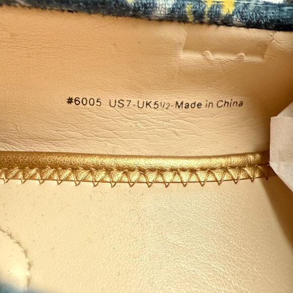 Cabi Carnaby Loafer Navy Floral Velvet Horsebit Slip On Shoes Size 8 - Picture 10 of 11